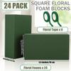 Aneco 24 Pieces Floral Foam Blocks with 6 Rolls Floral Tape 5.5''L x 3.1''W x 1.8''H Green Square Flower Foams Flower Arrangements Supplies for Dry & Wet Flower Wedding Home Decor and DIY Crafts view 2