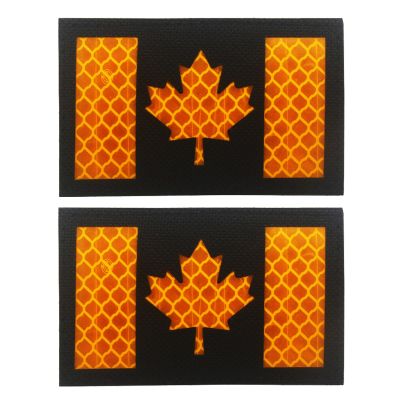 EmWoot Canada Flag Patches Reflective Morale Patch Hook and Loop