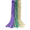THE MARDI GRAS KREWE - Mardi Gras Beads, 33 Inch 10mm Round Plastic Necklaces 12 Pack Patriotic Bulk Beads for Parade Throws, Party Favors & Costume Accessories - Purple, Green & Gold view 1