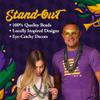 THE MARDI GRAS KREWE - Mardi Gras Beads, 33 Inch 10mm Round Plastic Necklaces 12 Pack Patriotic Bulk Beads for Parade Throws, Party Favors & Costume Accessories - Purple, Green & Gold view 2