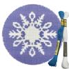 Howie's Christmas Needlepoint Needlepoint Kits, 18CT Printed Embroidery Pattern Starter Kits, Stamped Patterns Canvas Kits(Snowflake3,4x4inch) view 1