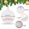 10 PCS Ceramic Sublimation Ornament Blanks Bulk 3 Inch White Round Crafts DIY Personalized Printed Christmas Home Porcelain Paintable Decorate view 2