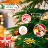10 PCS Ceramic Sublimation Ornament Blanks Bulk 3 Inch White Round Crafts DIY Personalized Printed Christmas Home Porcelain Paintable Decorate view 4