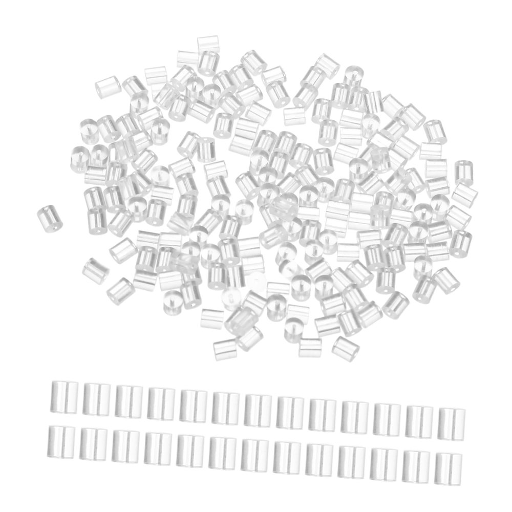 CORHAD 200pcs Clear Earring Backs Transparent Secure Locking Stoppers for DIY Jewelry Durable for Women and Men Quick Application Compatible with Various Designs
