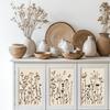 6-Piece Wildflower Stencil for Painting - Large Reusable Floral Design for DIY Furniture Decor | Modular Stencil Kit for Wood, Walls & Home Art view 3