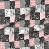 Fabric Pink Cheater Quilt Deer Woodland Baby Girl Wild and Free Cabincore Printed on Chiffon Fabric by the Yard - Upholstery Home Decor Bottomweight Apparel view 1