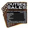 (4Pcs) Outside Sales Vinyl Decal Sticker Nutritional Facts Quote for Laptops, Water Bottles, Cars, Bumpers, Toolboxes Gift for Coworker, Office, Birthday, Christmas Waterproof Vinyl, Easy Peel view 1