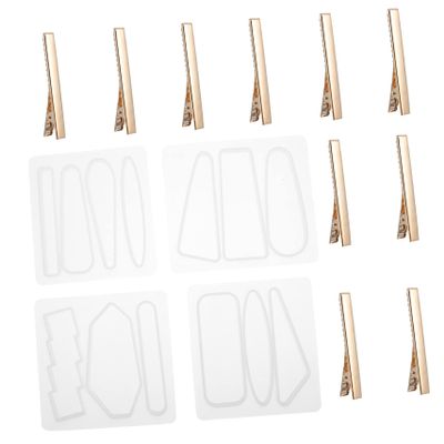 Angoily 14pcs Silicone Epoxy Hair Clip Mold Set for DIY Crafts for Jewelry Making and Resin Art Projects