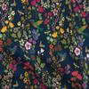 Fabric Victorian Botanical Garden Honeybees Chinoiserie Jewel Tones Printed on Basketweave Cotton Canvas Fabric Fat Quarter - Upholstery Home Decor Bottomweight Apparel view 1