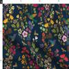 Fabric Victorian Botanical Garden Honeybees Chinoiserie Jewel Tones Printed on Basketweave Cotton Canvas Fabric Fat Quarter - Upholstery Home Decor Bottomweight Apparel view 4