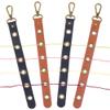 CALFOVERA 2 Colors 4PCS PU Leather Yarn Organizer 6 Holes Wool Splitting Accessories with Alloy Clasps Leather Crochet Yarn Tender Wool Divider Splitter for Crocheting On The Go Knitting Project view 1