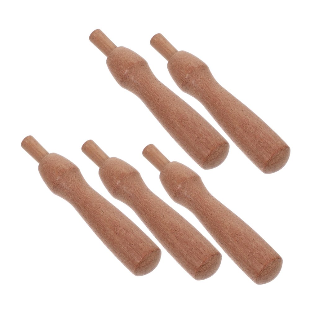 Homoyoyo 5pcs Wooden Handle Needle Felting Tool Kit for Beginners Craft Wool Felting Needles Portable Crafting Supplies