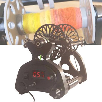 RENJJPBO 12v Automatic Yarn Winder with Digital Display,Maximum Speed 1800rpm,Suitable for Wool, Silk, Fiber and Other Weaving,Yellow (Black)