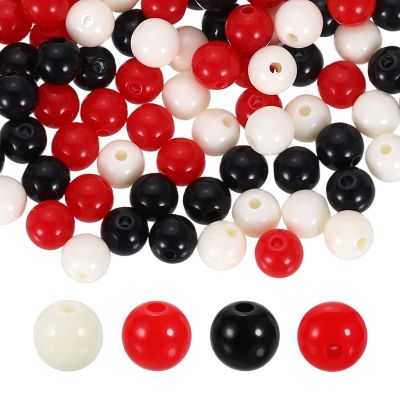 HARFINGTON 200pcs Light Brown Acrylic Round Beads 8mm Dia 1.9mm Hole Plastic Resin Smooth Balls Loose Bead for Jewelry Making Bracelets Necklace Earrings DIY