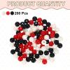 HARFINGTON 200pcs Light Brown Acrylic Round Beads 8mm Dia 1.9mm Hole Plastic Resin Smooth Balls Loose Bead for Jewelry Making Bracelets Necklace Earrings DIY view 3