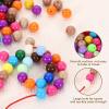 HARFINGTON 200pcs Light Brown Acrylic Round Beads 8mm Dia 1.9mm Hole Plastic Resin Smooth Balls Loose Bead for Jewelry Making Bracelets Necklace Earrings DIY view 4