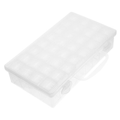 CHILDWEET Transparent Bead Organizer Box with Dividers Portable Craft Supply Storage Case for Jewelry Making Nail Art DIY Projects Locking System Viewing Lid for Easy Access