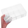 DIYEAH 2pcs Plastic Jewelry Organizer Box Compartment Clear Storage with Removable Dividers for Beads Crafts Fishing Gear and Small Items view 4