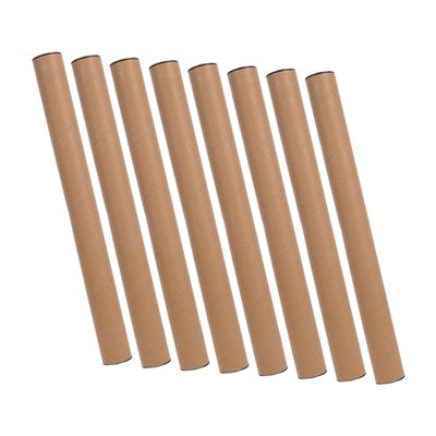 Anneome 8pcs Kraft Paper Tubes with Caps Mailing Cylinders for Storage and Transport of Posters Drawings and Artwork Space Saving Design
