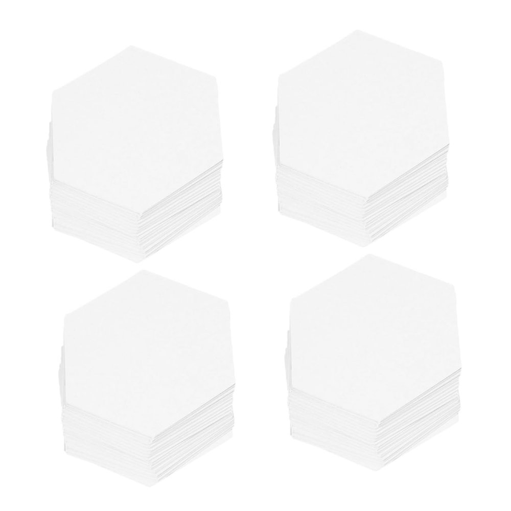 NUOBESTY 400pcs Quilting Templates Paper Kit for Patchwork Sewing Hexagon Shapes Craft Supplies for DIY Quilting Projects and English Techniques