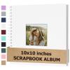 Scrapbook Album 10x10 Inches Photo Album Hardcover Kraft with Window Scrap Book Blank Memory Book for Baby Wedding Guest Book Couples Graduation Travel DIY Anniversary, 40 Pages White view 1