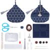 FREEBLOSS Sashiko Coin Purse DIY Kit with Instructions Pre- Printed Sashiko Kit for Beginners Japanese Embroidery Bag for Girls Mums Gift view 1