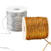 CABODYALS 2 Rolls 1.5MM 109.36 Yards Gold Silver Elastic Stretchy String Metallic Tinsel Rope Christmas Sparkly Stretch Ribbon Cord for Sewing Making Jewelry Bracelets Beading Crafts Ornament Braiding view 1