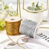 CABODYALS 2 Rolls 1.5MM 109.36 Yards Gold Silver Elastic Stretchy String Metallic Tinsel Rope Christmas Sparkly Stretch Ribbon Cord for Sewing Making Jewelry Bracelets Beading Crafts Ornament Braiding view 3
