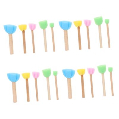 CORHAD 20pcs Paint for Boys and Girls Soft Sponge Brush Set Sponge Face Painting Boys and Girls