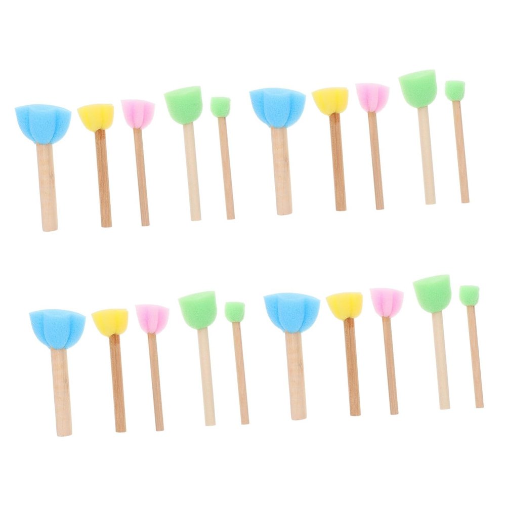CORHAD 20pcs Paint for Boys and Girls Soft Sponge Brush Set Sponge Face Painting Boys and Girls