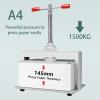 WEICNE Bookbinding Press Machine, A4 Flat Paper Press Machine, Manual Book Flattening Nipping Machine, for Smoothing Out Crumpled Booklets Photos Vouchers34.6cm X 22cm X 23cm view 3