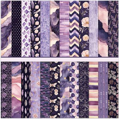 Christmas Scrapbook Paper 1212 ,Vintage Boho Patterned Craft Paper Pad,24 Sheets Double-Sided Boho Floral Scrapbooking CardStock Papers Pad for Holiday Cardmaking DIY Origami Papers.