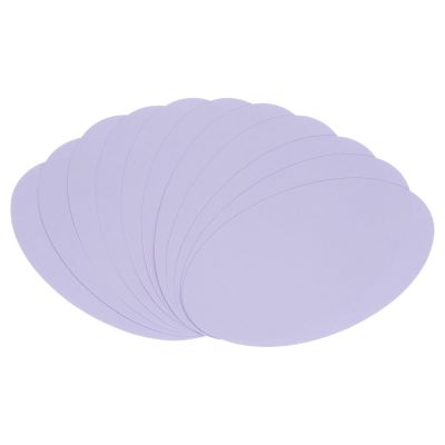 MECCANIXITY 30pcs Oval Card Stock 6-1/2 Inch 50lb/180gsm Thick Cutouts Coaster Paper for Craft Bulletin Board Decor, Light Purple