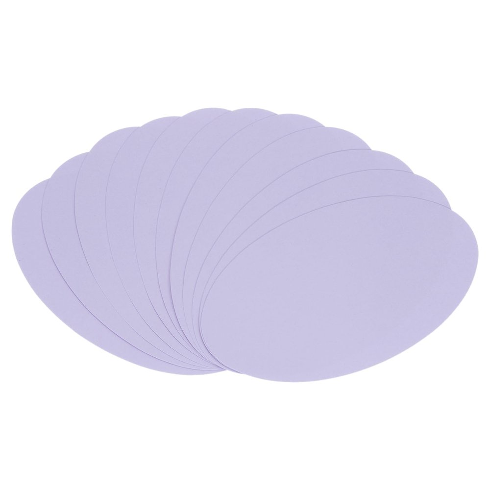 MECCANIXITY 30pcs Oval Card Stock 6-1/2 Inch 50lb/180gsm Thick Cutouts Coaster Paper for Craft Bulletin Board Decor, Light Purple