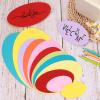 MECCANIXITY 30pcs Oval Card Stock 6-1/2 Inch 50lb/180gsm Thick Cutouts Coaster Paper for Craft Bulletin Board Decor, Light Purple view 4