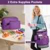 IBFUN Crochet Yarn Knitting Bag 3PCS - Expandable Yarn Storage Organizer Crocheting Bag with Accessories Cases Adjustable Strap for Hooks, Needles, Accessories, Crochet Lovers, Supplies, Beginners view 2