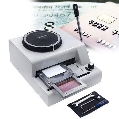 PVC Card Embosser 68 Characters Manual Embossing Machine Credit ID VIP Code Gift Card Printer Letterpress Stamping Print Machine