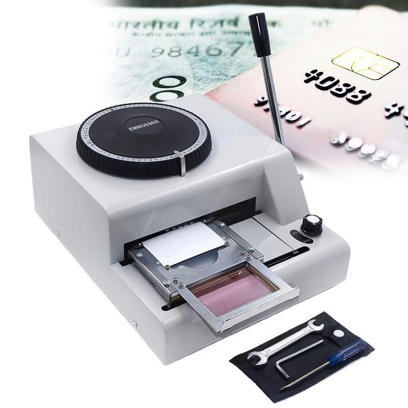 PVC Card Embosser 68 Characters Manual Embossing Machine Credit ID VIP Code Gift Card Printer Letterpress Stamping Print Machine