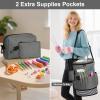 IBFUN Crochet Yarn Knitting Bag 3PCS - Expandable Yarn Storage Organizer Crocheting Bag with Accessories Cases Adjustable Strap for Hooks, Needles, Accessories, Crochet Lovers, Supplies, Beginners view 2