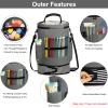IBFUN Crochet Yarn Knitting Bag 3PCS - Expandable Yarn Storage Organizer Crocheting Bag with Accessories Cases Adjustable Strap for Hooks, Needles, Accessories, Crochet Lovers, Supplies, Beginners view 3