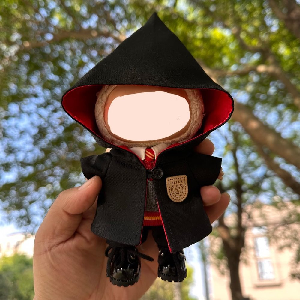 Wizard Doll Clothes Magic Academy Uniform Outfit Set for 17cm Collectible Figures, Handmade Doll Costume Accessories (Pant Set red)