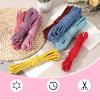 uxcell 5.5 Yard Braided Leather Cord, 5.5mm Leather Strips and Cord String Rope for Jewelry Making Necklace Bracelets Lanyard, Pink view 3