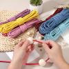 uxcell 5.5 Yard Braided Leather Cord, 5.5mm Leather Strips and Cord String Rope for Jewelry Making Necklace Bracelets Lanyard, Pink view 4