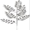 Larksilk Silver Glitter Ash Leaf Spray 17" Artificial Christmas Tree Picks with Sparkling Leaves | Holiday Decorative Branches for Xmas Tree Filling, Winter Home Dcor, 72-Pack view 1
