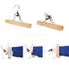 TEOYETTSF Trouser Clamp Hanger Solid Wood Felt Hook Pant Skirt Hangers Clothes Airer view 3