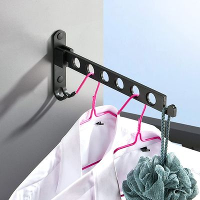 TEOYETTSF Portable Folding Clothes Hanger Hotel Wall-Mounted Bathroom Drying Rack Household Retractable Invisible Clothes Rail Drying Rack