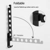 TEOYETTSF Portable Folding Clothes Hanger Hotel Wall-Mounted Bathroom Drying Rack Household Retractable Invisible Clothes Rail Drying Rack view 3