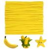 Caydo 100 Pieces Yellow Pipe Cleaners for Flowers, Flexible Chenille Stems Bulk for Creative DIY Crafts Project and Home Decoration, 6 mm x 12 Inch view 1
