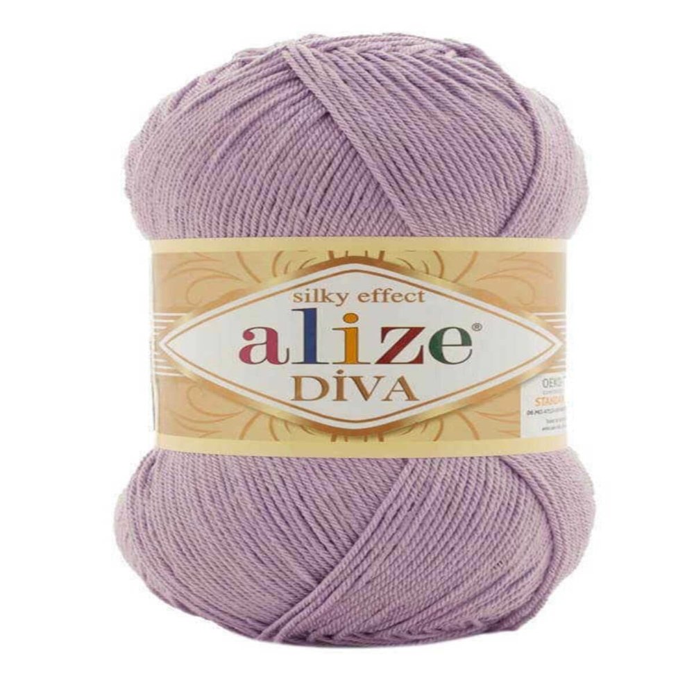 1 Skein/Pack Alize Diva 100% Microfiber Acrylic Yarn, 100g (3.5 oz) / 350m (383 Yards), Fingering Weight, Silky Soft, Perfect for Knitting, Crochet, Lightweight and Durable, (505 - Dusty Powder)