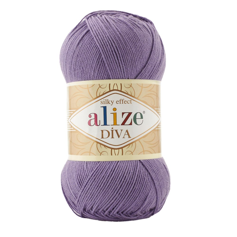 4 Skein/Pack Alize Diva 100% Microfiber Acrylic Yarn, 100g (3.5 oz) / 350m (383 Yards), Fingering Weight, Silky Soft, Perfect for Knitting, Crochet, Lightweight and Durable, (622 - Purple)